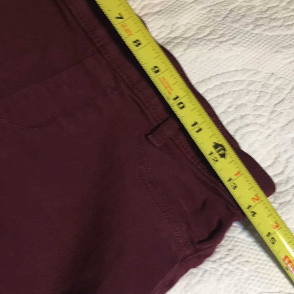 Pull on jeans deep red stretchy Jeans. Size 8 - Picture 7 of 8
